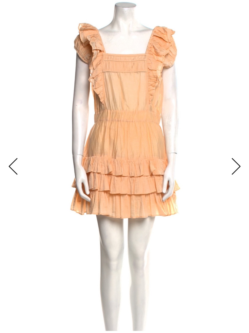 LoveShackFancy Peach Ruffle Tiered Dress
